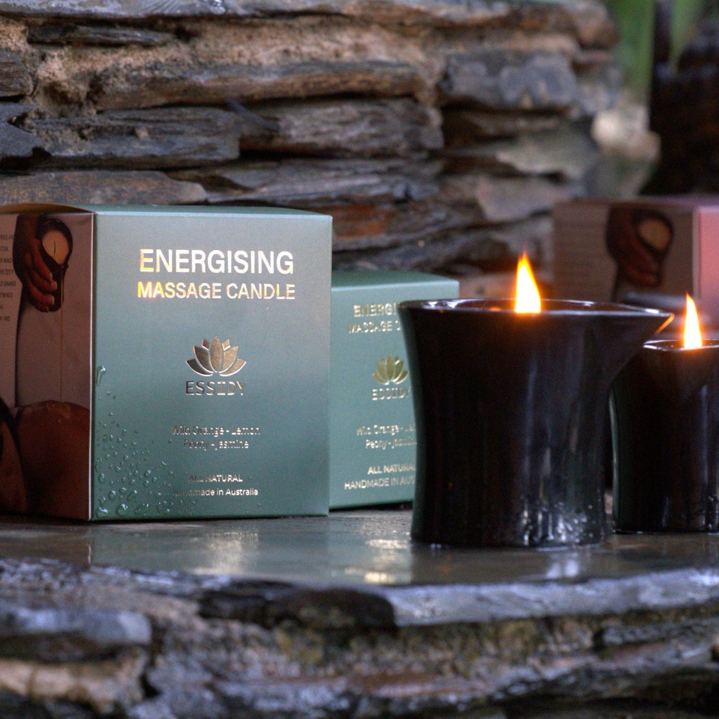 Energising Massage Oil Candle | Natural Body Oil