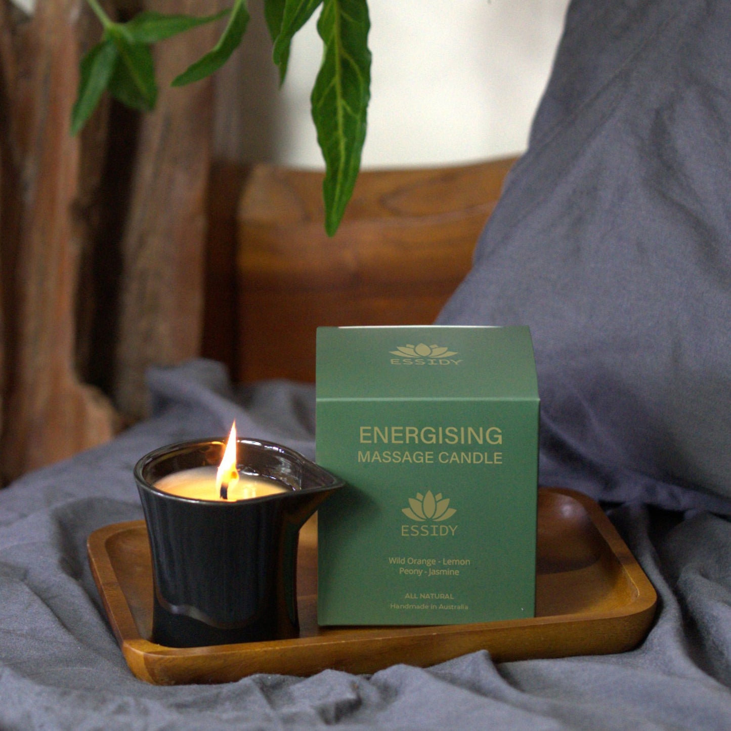 Energising Massage Oil Candle | Natural Body Oil