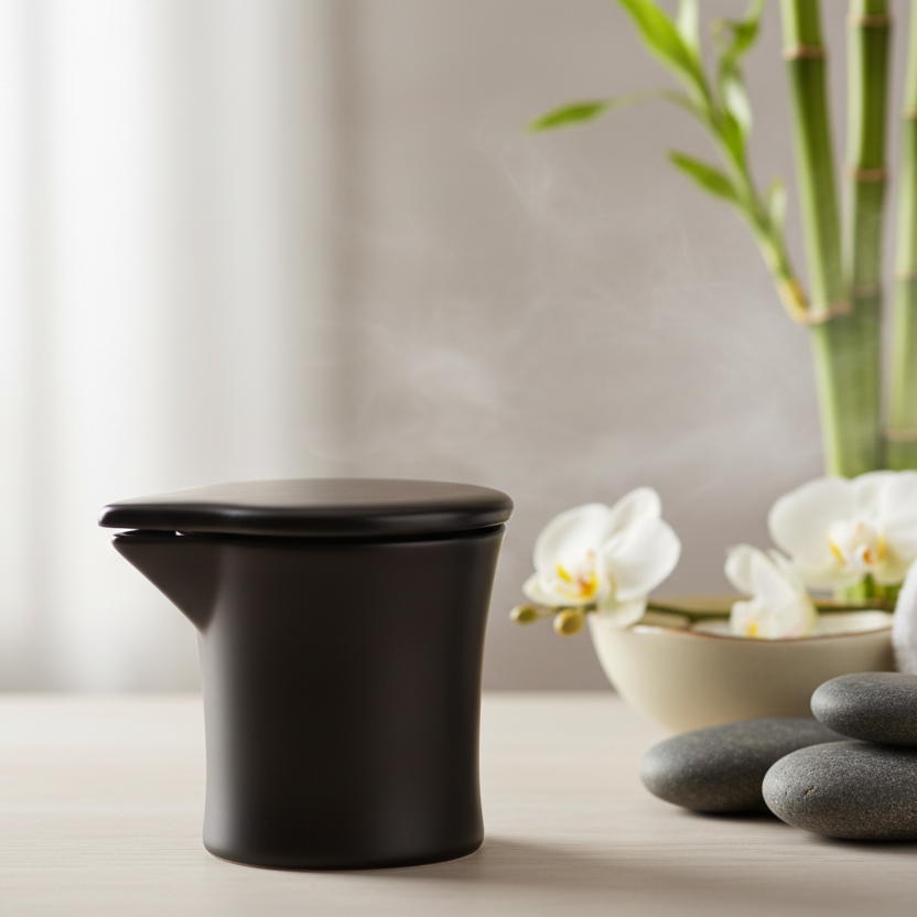 massage candle with lid 