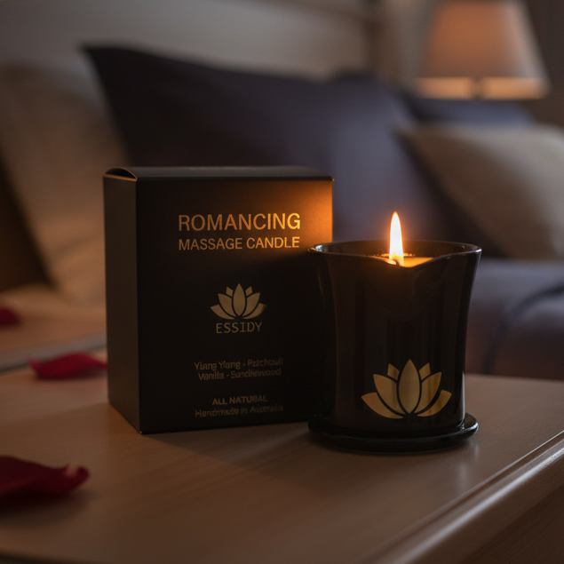Massage Oil Candle Romantic all natural Made in Australia 
